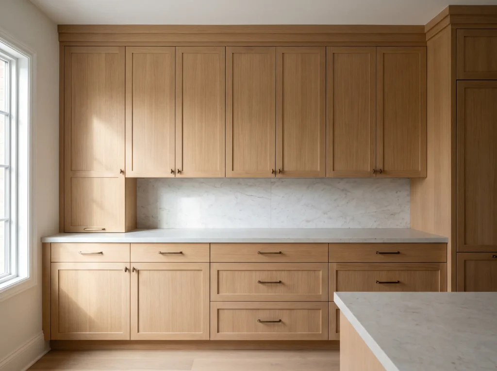 Modern white oak kitchen cabinets K