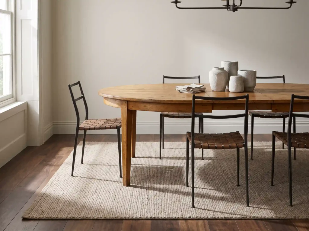 Dining table with wood tones K