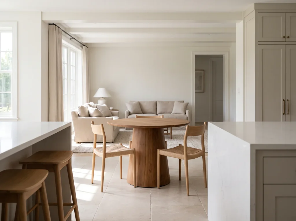 Pedestal dining table improves m… K
