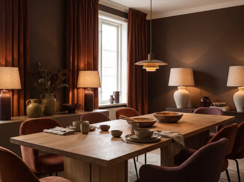 Sophisticated dining room interi… K