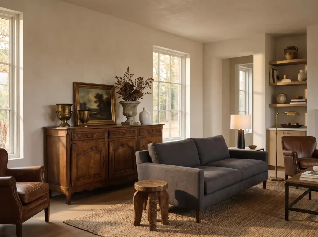 Vintage accents styling living room K